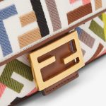 Baguette Canvas Bag With Multicolor FF Embroidery - Image 5